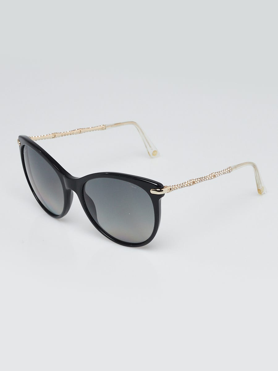 Gucci GG3771S Black Bamboo Sunglasses Gucci GG3771 N/S Sunglasses Black/Gold Frames Grey Lens 56  main image 3