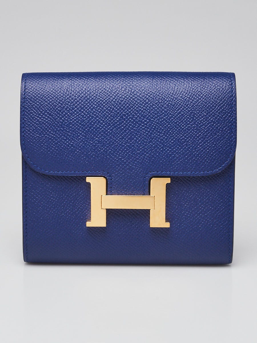 Hermes Epsom Leather Constance Compact Wallet Gold Hardware X