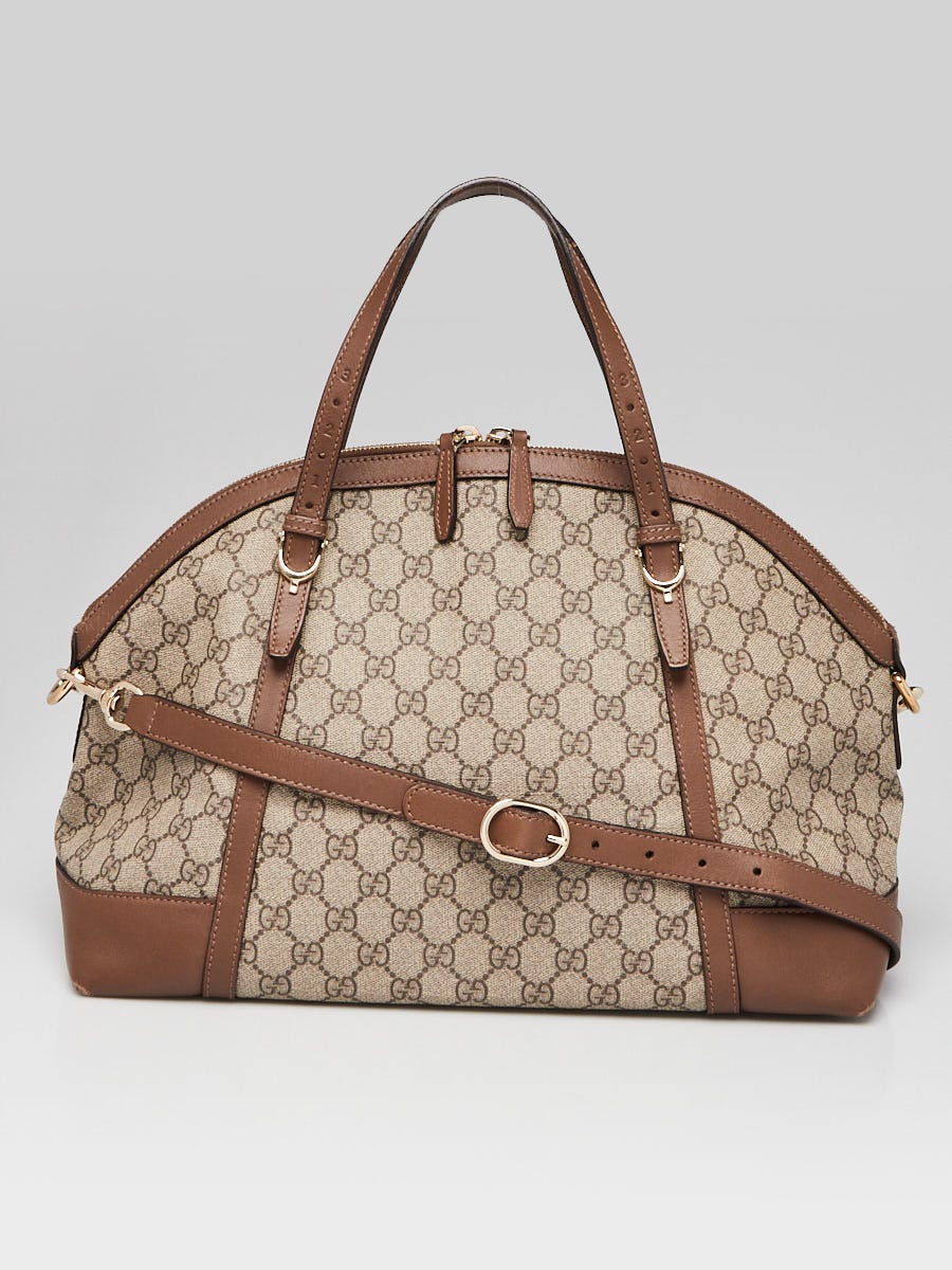 Beige GG-Supreme canvas holdall, Gucci