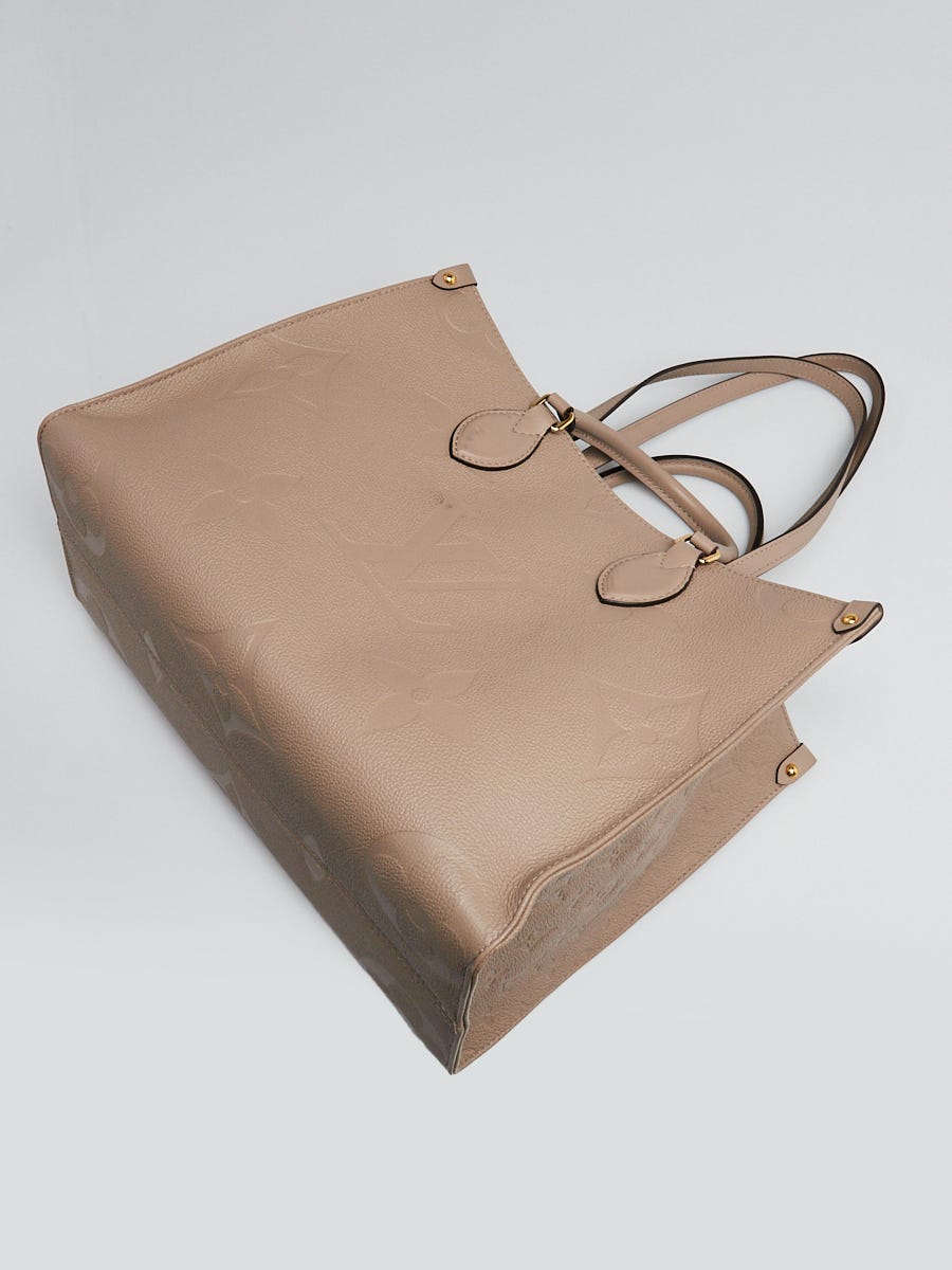 Louis Vuitton Gris Tourterelle Monogram Empreinte Leather Onthego MM Bag -  Yoogi's Closet