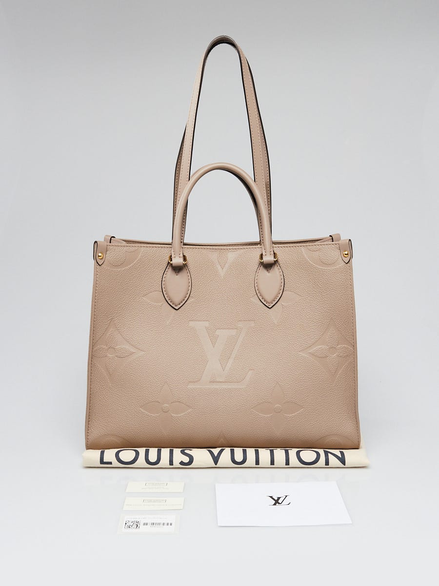Louis Vuitton - Authenticated OnTheGo Handbag - Leather White Plain for Women, Good Condition