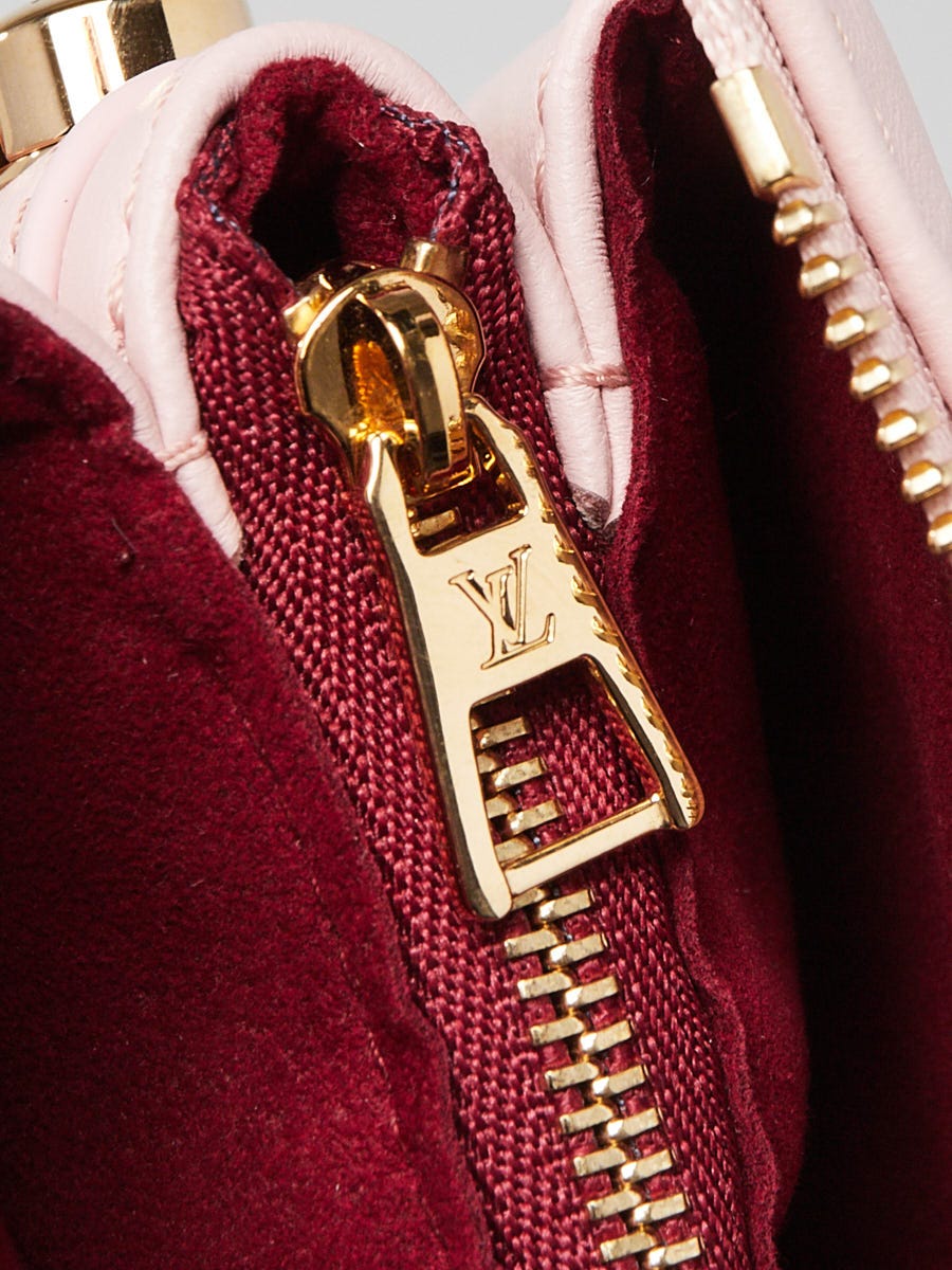Louis Vuitton Rose Pink Monogram Embossed Lambskin Coussin PM