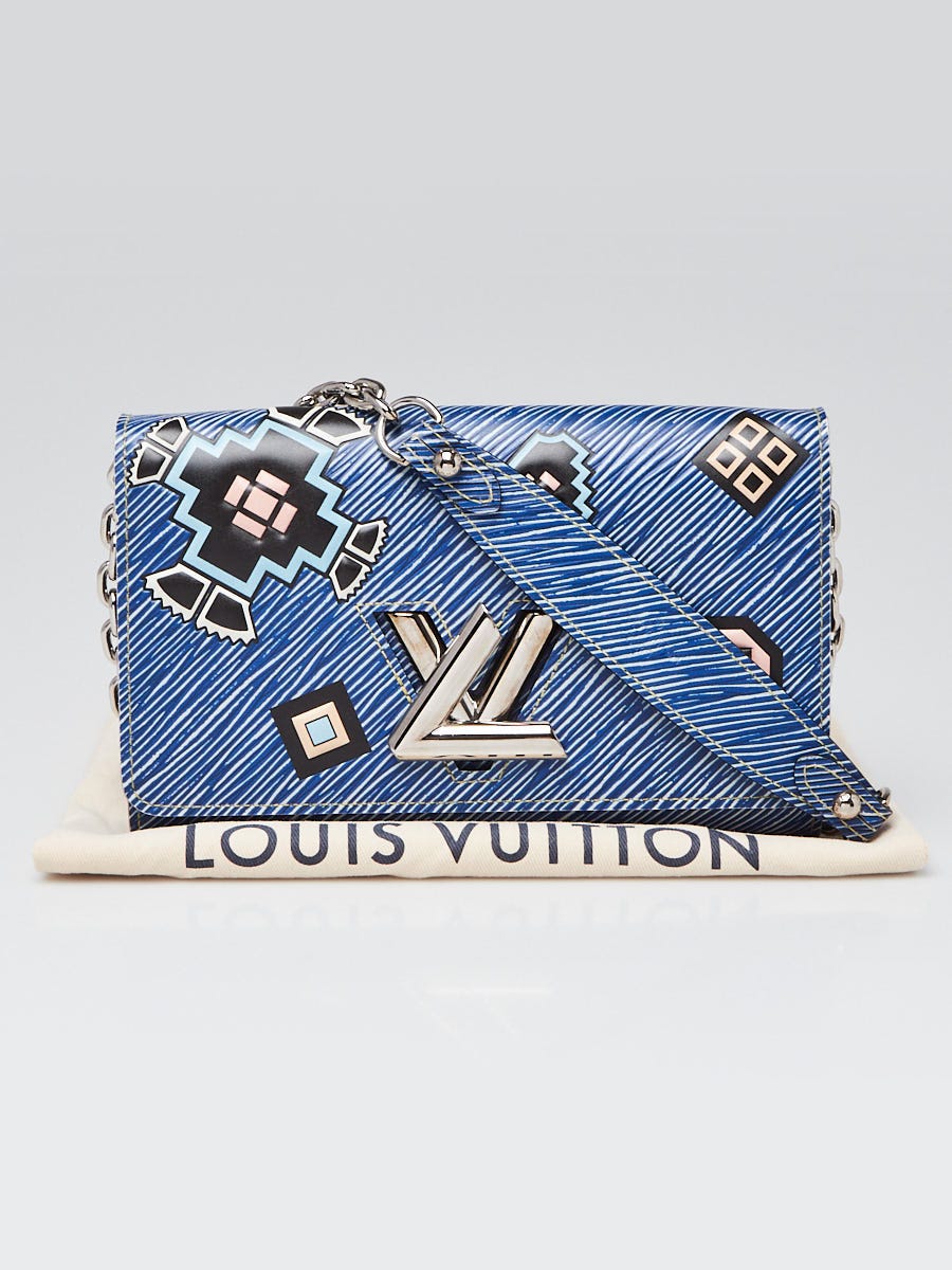 2017 Louis Vuitton Blue Denim Epi Leather Studs and Coloured