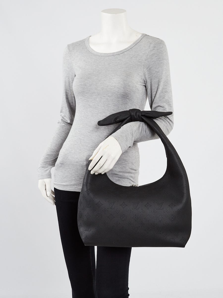Louis Vuitton Black Monogram Mahina Leather Carmel Bag - Yoogi's Closet
