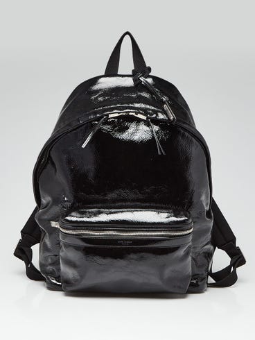 black patent leather backpack Kashani Embossed Hornback Gator Rucksack Its unique character is defined by the use of the highest quality Yves Saint Laurent Black Patent