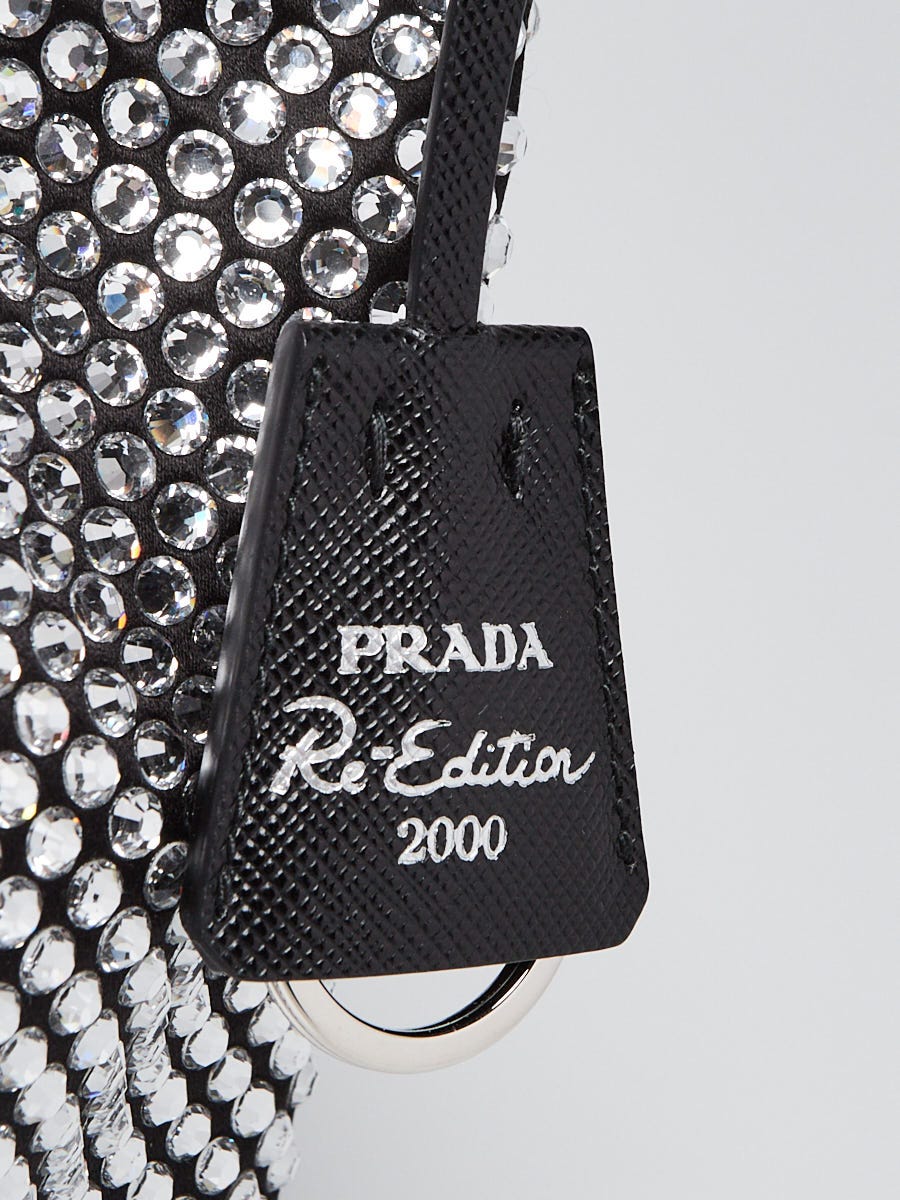 Prada Black Satin Crystal Re-Edition 2000 Mini Bag 1NE515 Prada Black Satin Crystal Re-Edition 2000 Mini Bag 1NE515