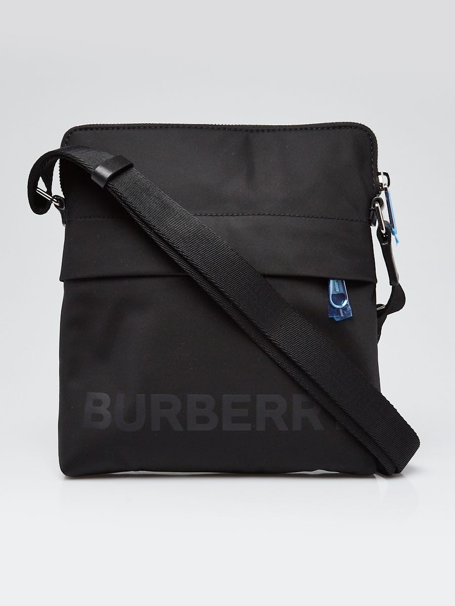 Burberry Black Nylon Logo Print Small Shoulder Bag | Yoogi's Closet