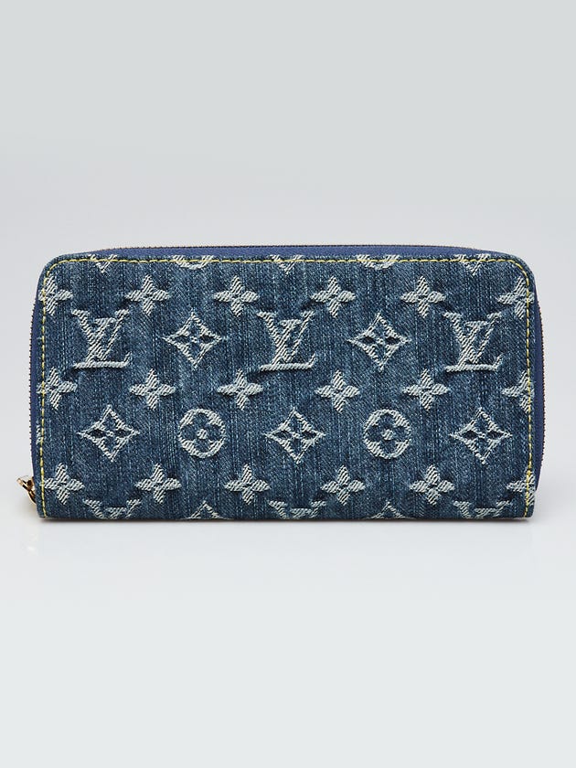 Louis Vuitton Blue Denim Monogram Denim Zippy Wallet