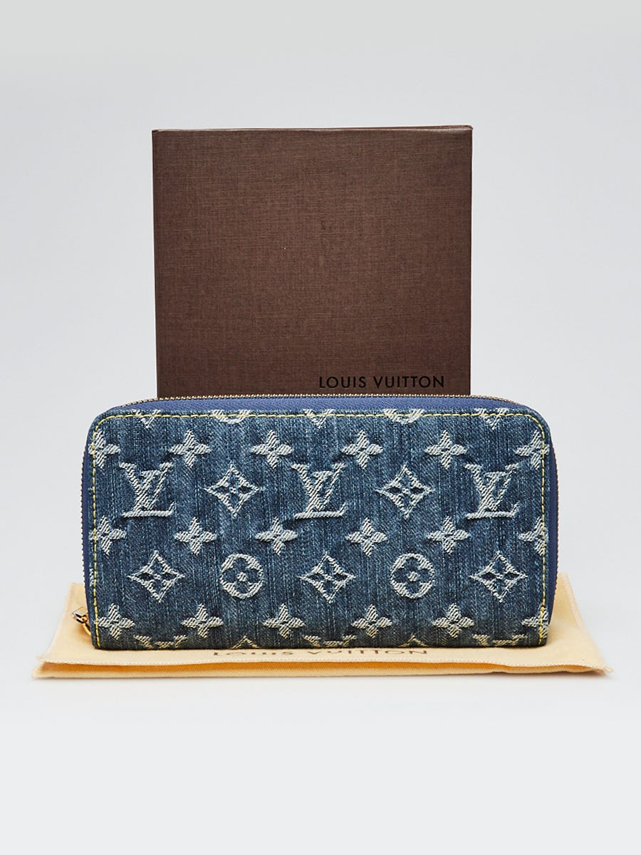 Louis Vuitton Blue Denim Monogram Denim Zippy Wallet