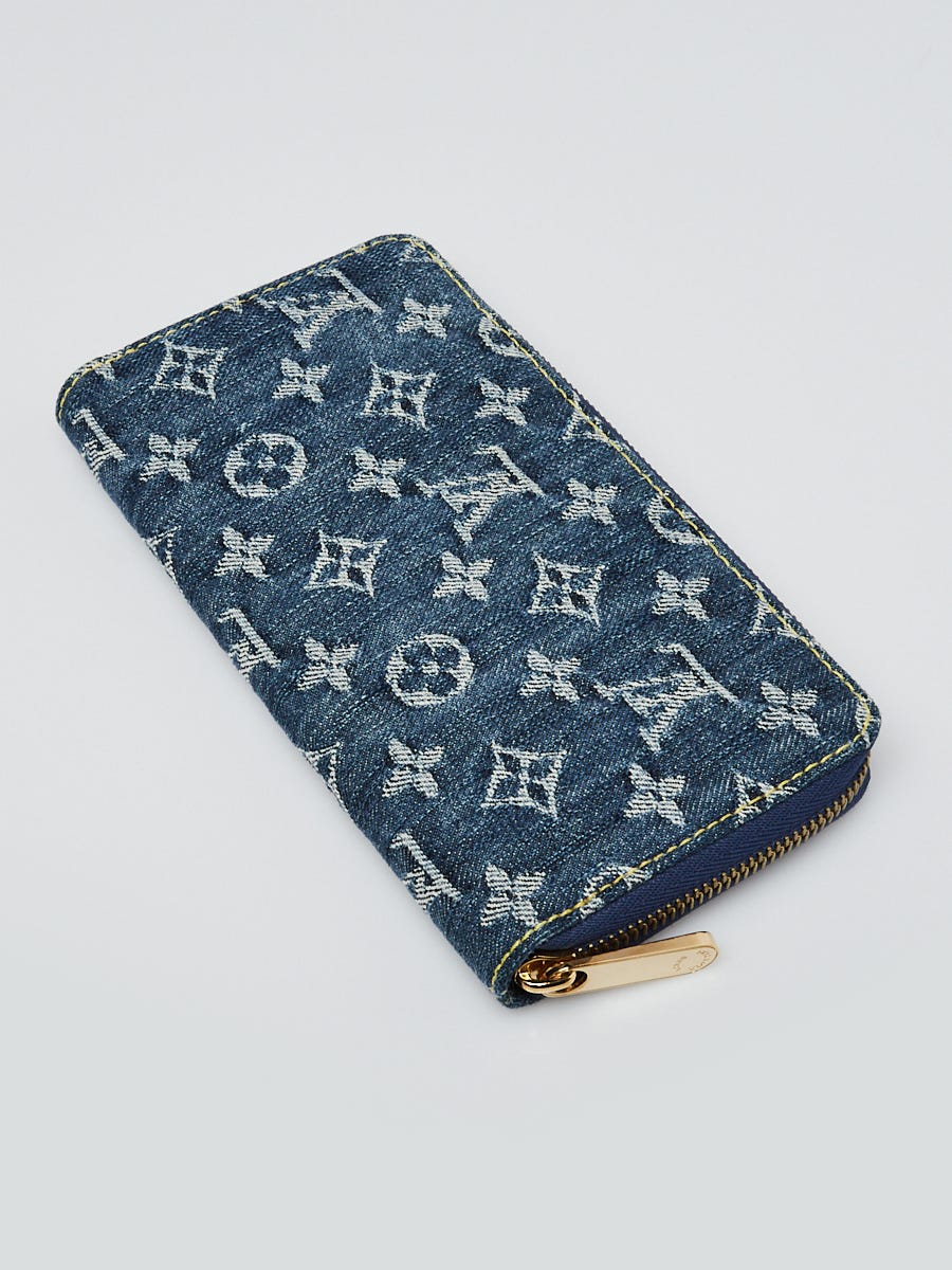 送料込【Louis Vuitton】Zippy Wallet 財布 Monogram Denim Blue Louis Vuitton Blue Denim Monogram Denim Zippy Wallet