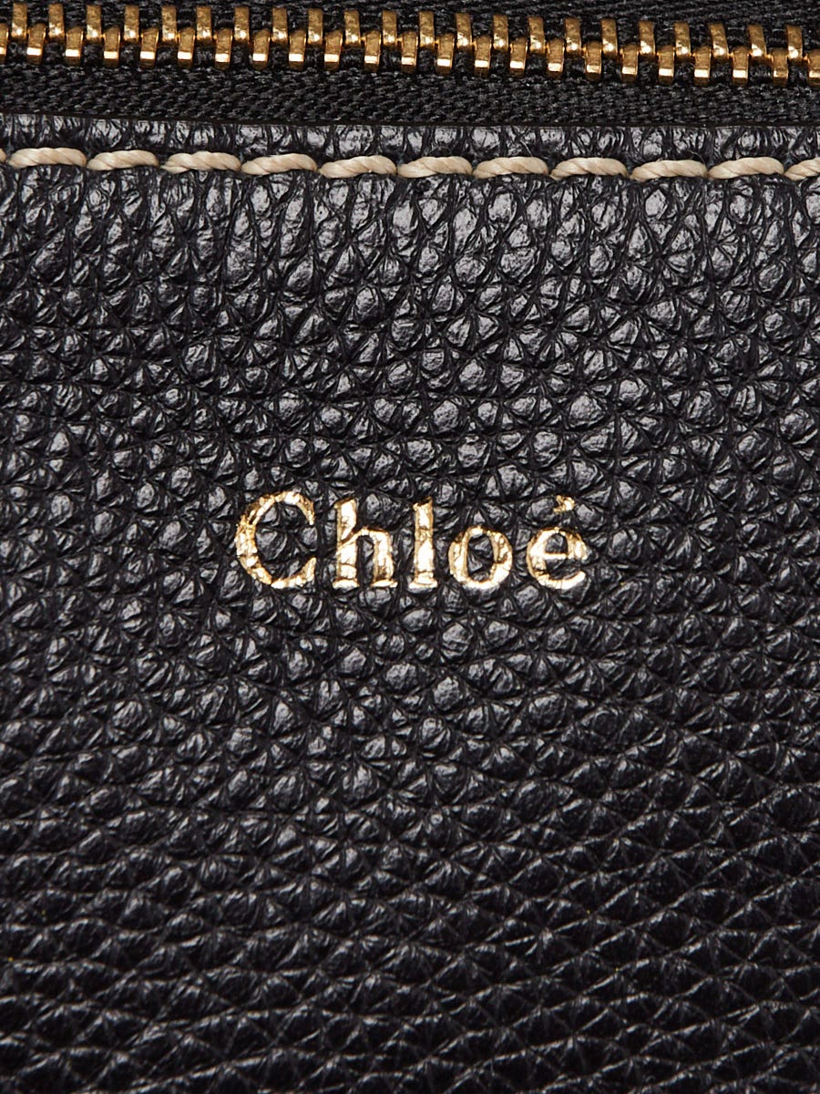 Chloe Black Pebbled Leather Daria Mini Chain Shoulder Bag