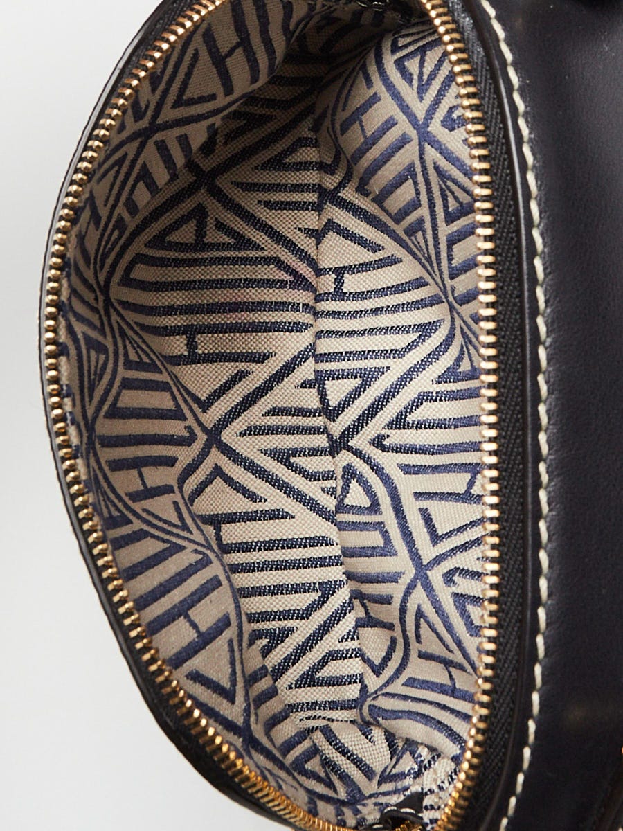 Chloe Black Pebbled Leather Daria Mini Chain Shoulder Bag