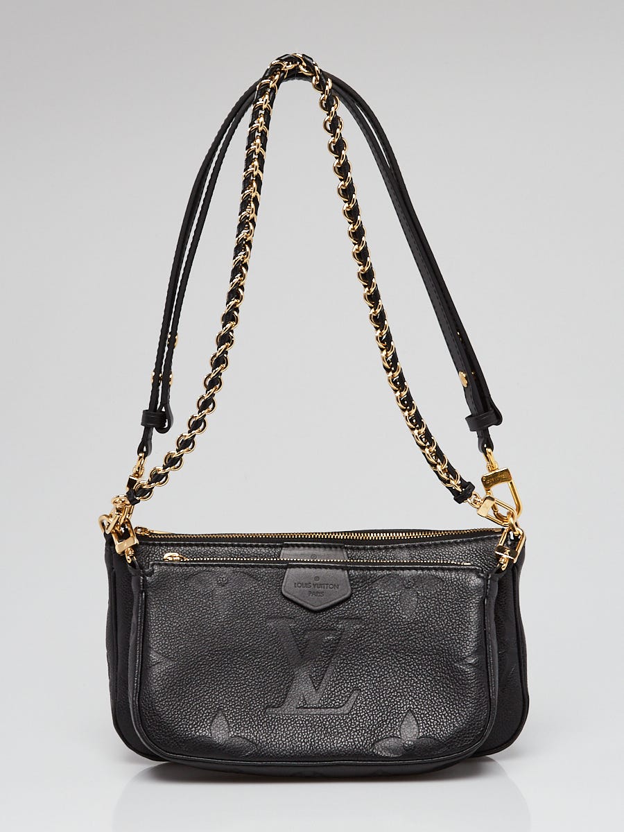 Louis Vuitton Black Monogram Giant Empreinte Leather Multi Accessories  Pochette Bag - Yoogi's Closet