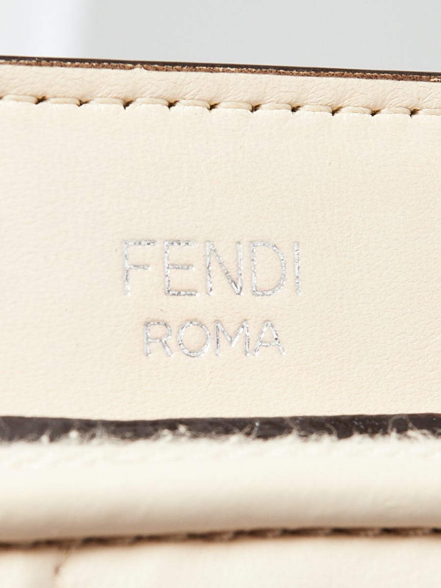 Fendi White Quilted Lambskin Leather Dotcom Click Small Fendi White Quilted Lambskin Leather Dotcom Click Small