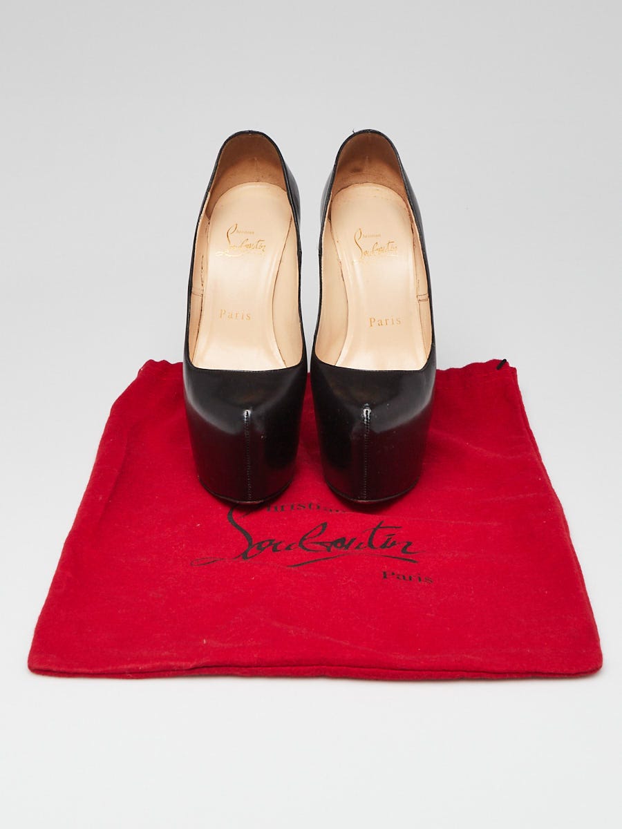 Christian Louboutin Black Leather Daffodil 160 Pumps Size 5/35.5