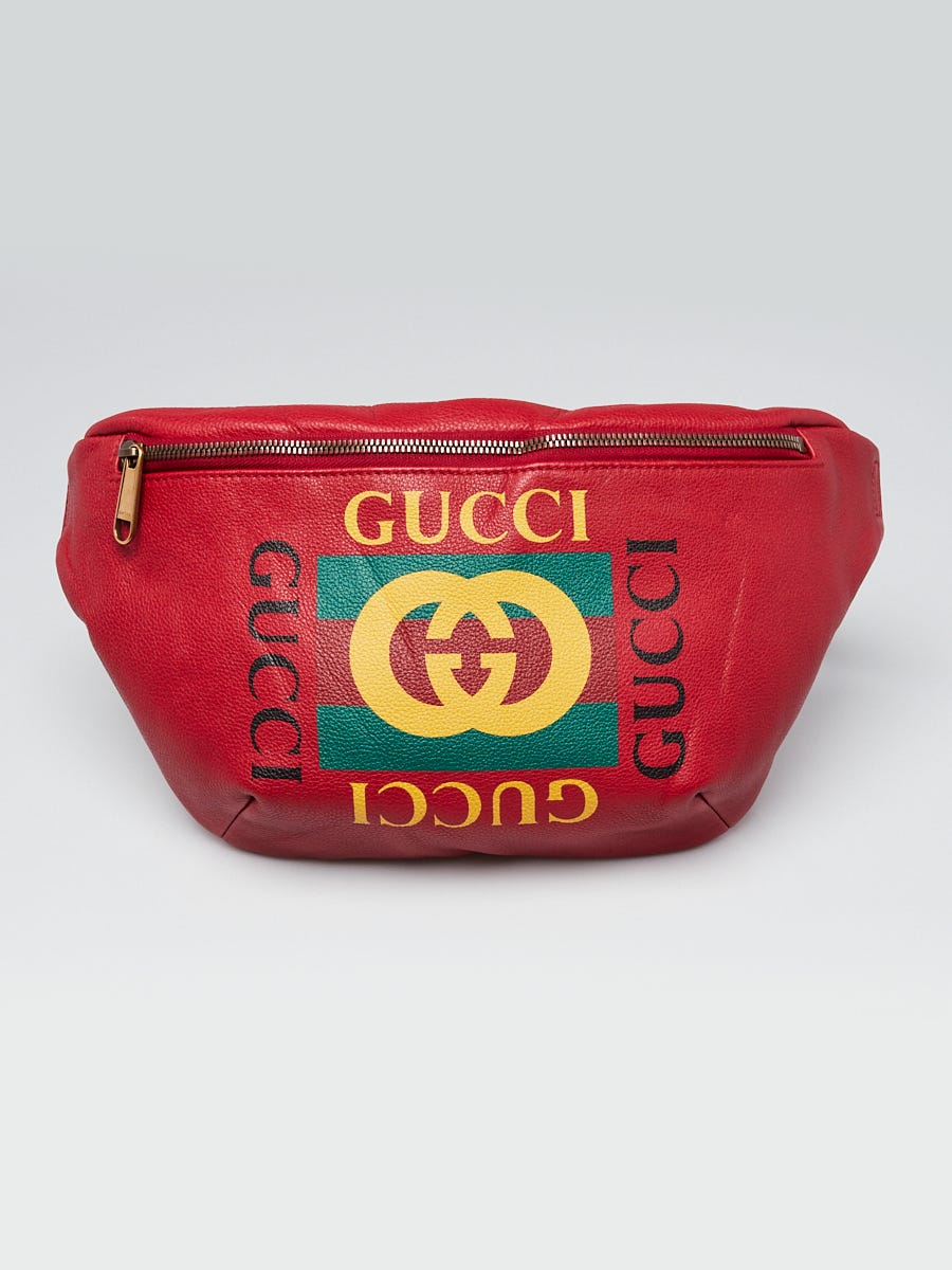 Gg marmont oval leather handbag Gucci Red in Leather - 38224108