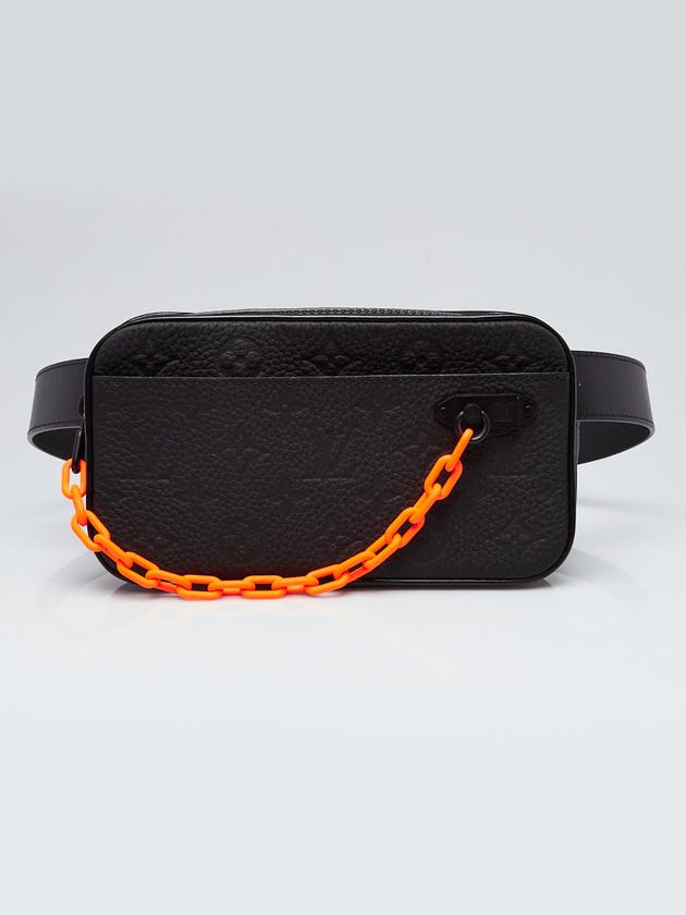 Louis Vuitton Black Taurillon Monogram Leather Solar Ray Soft Pochette Volga Belt Bag