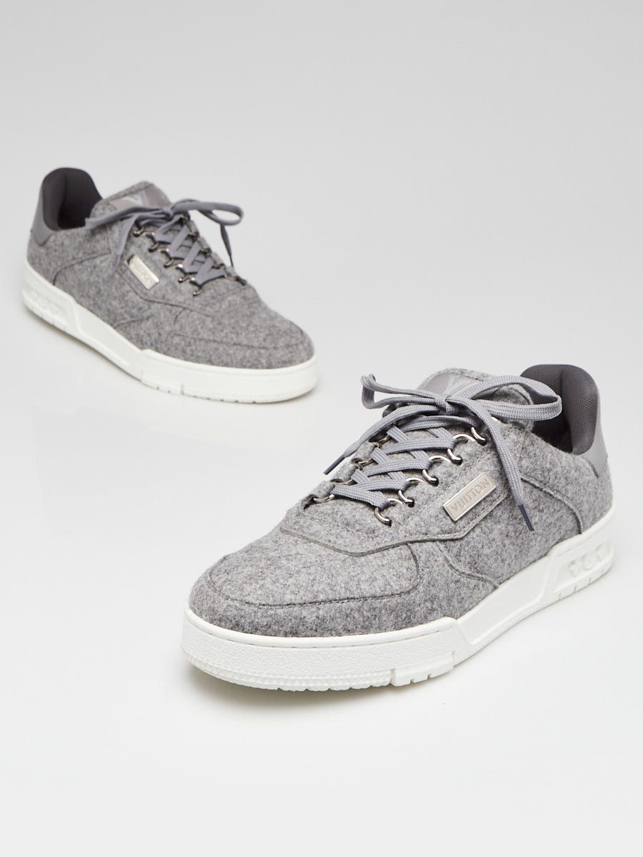 Louis Vuitton Grey Wool Low Top Sneaker Mens Size 6.5