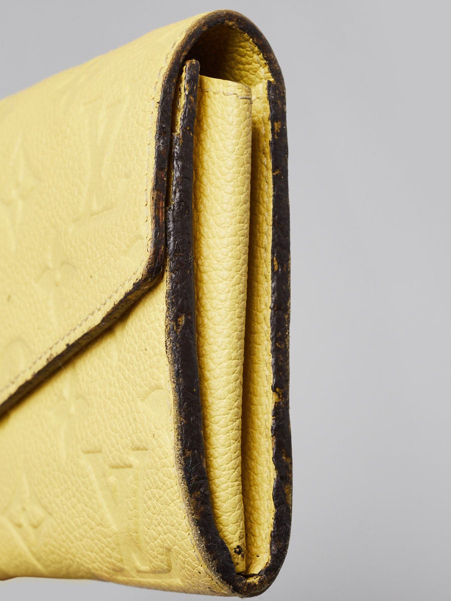 Louis Vuitton Citrine Monogram Empreinte Leather Curieuse Wallet