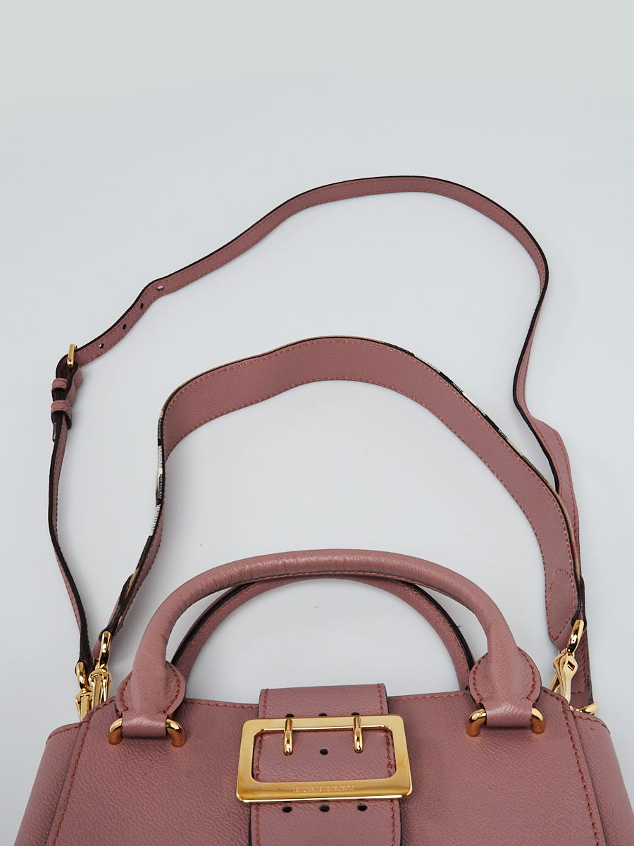 Burberry Pink Grainy Leather Small Buckle Tote Bag - Yoogi's Closet