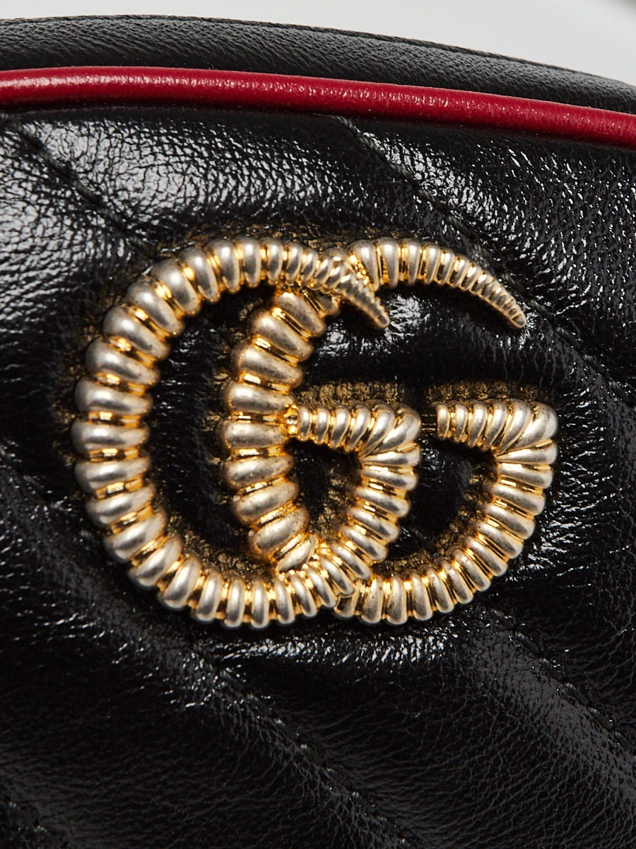 New Gucci Marmont Black Suede Torchon GG Buckle Belt Size 95/38