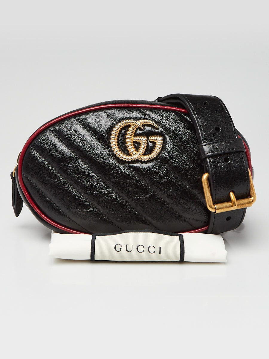 New Gucci Marmont Black Suede Torchon GG Buckle Belt Size 95/38