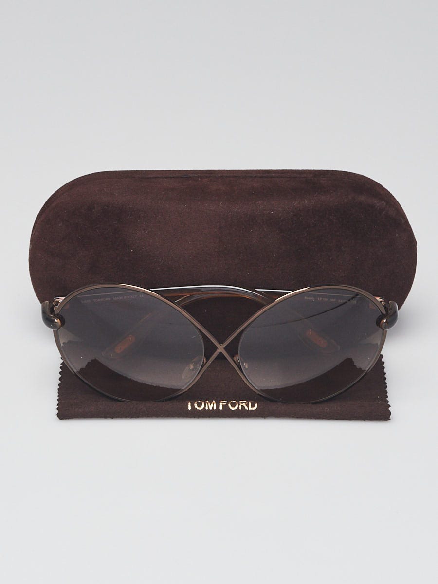 Tom Ford Bronzetone Metal Frame Beatrix Sunglasses TF159 | Yoogi's