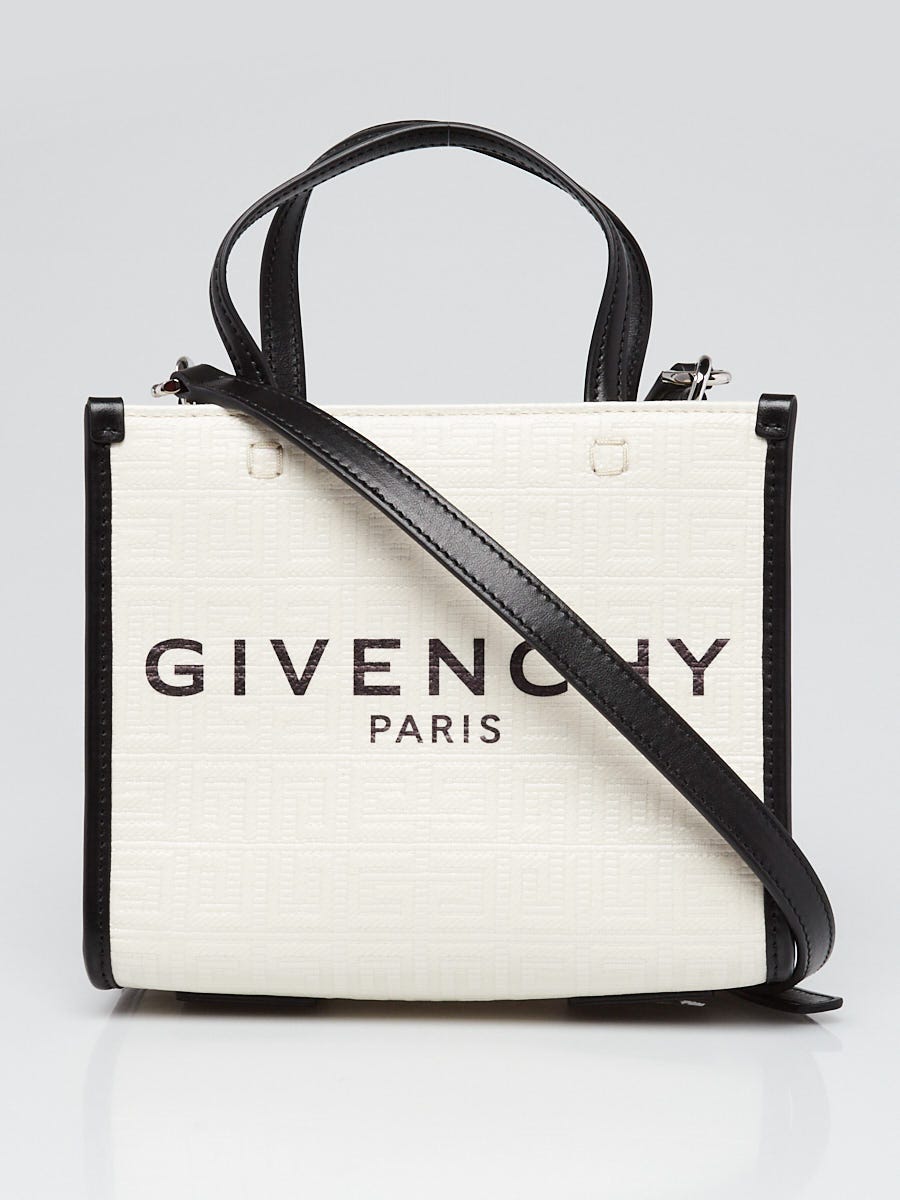 Givenchy White Monogram Coated Canvas Mini G Shopping Tote Bag