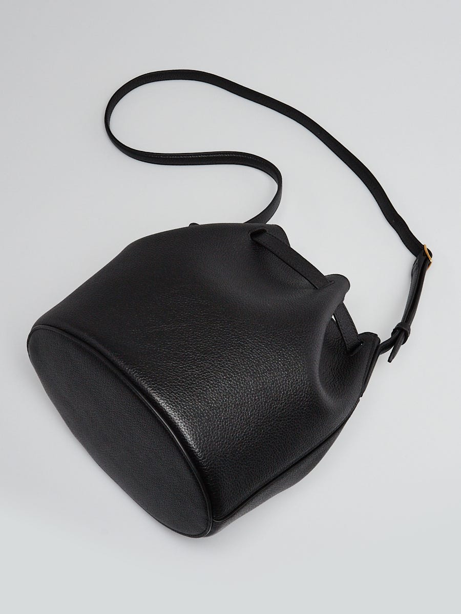 Mulberry Black Grain Leather Small Abbey Bucket Bag