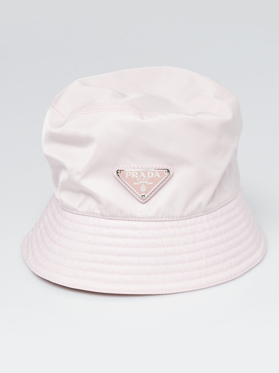 Prada Pink Re-Nylon Bucket Hat Size S - Yoogi's Closet