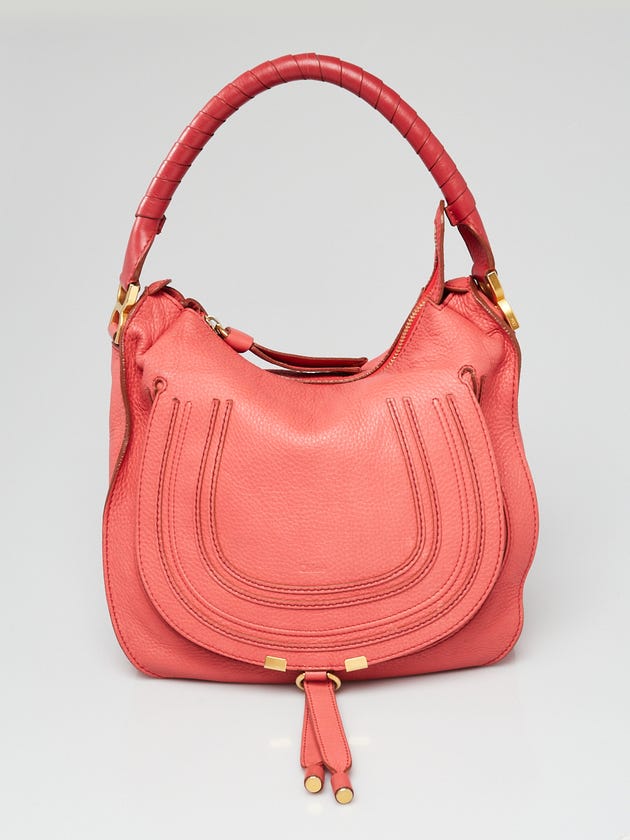 Chloe Pink Leather Medium Marcie Hobo Bag