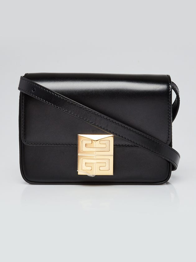 Givenchy Black Smooth Leather 4G Mini Crossbody Bag