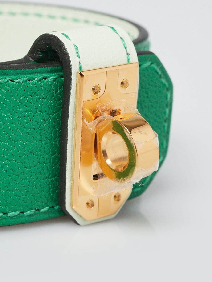 Hermes Bambou Chamkila Goatskin Leather Gold Plated Kelly