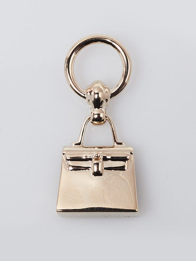 Hermes Gold Plated Mini Kelly Twilly Scarf Ring