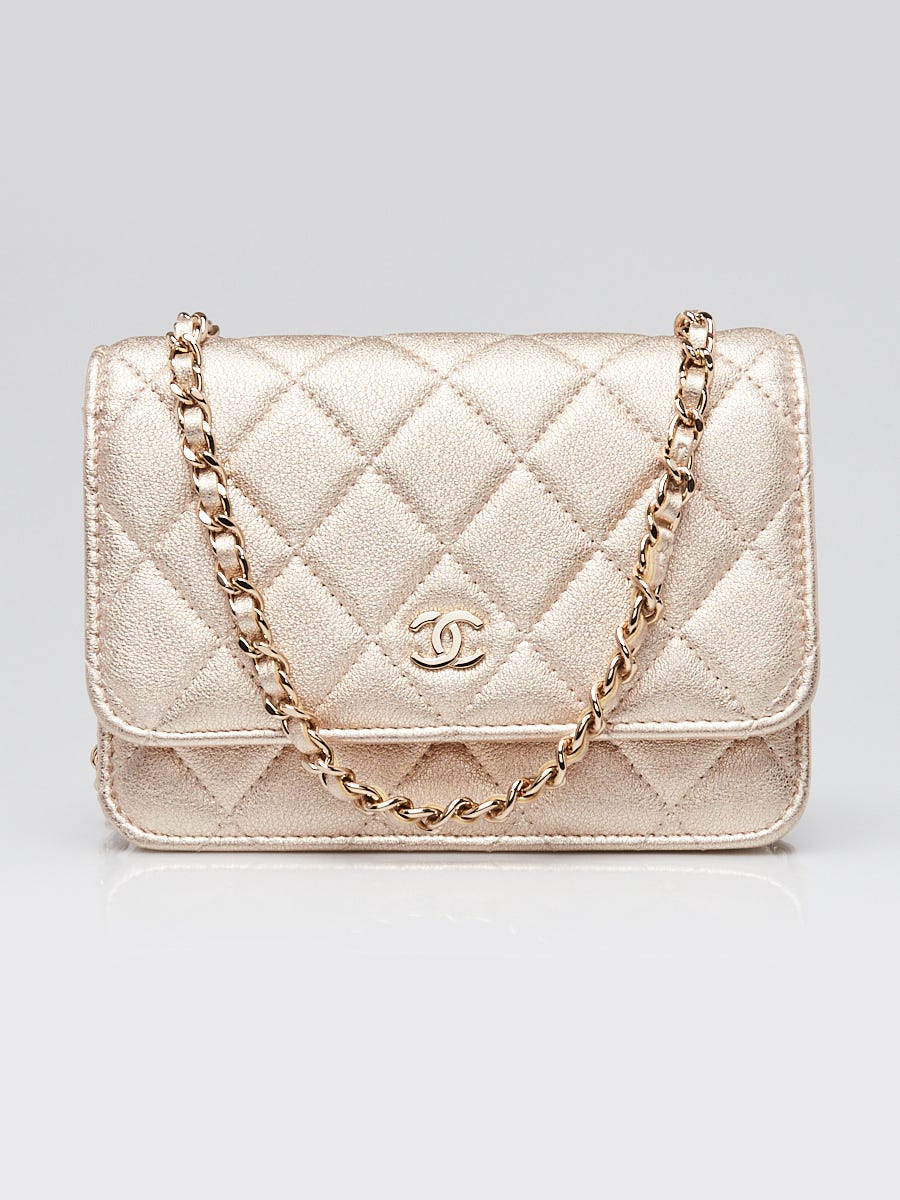 Henholdsvis verden tage ned Chanel Gold Quilted LEather Mini WOC Clutch Bag - Yoogi's Closet