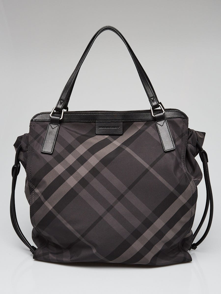 B&W Check Packable Tote
