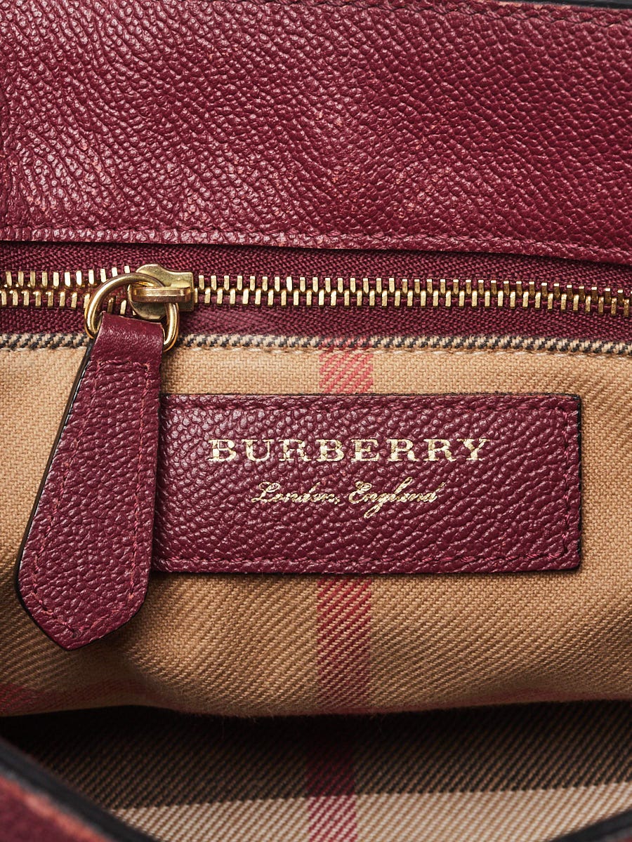 Burberry Soft Grain Leather Peony Rose Small Buckle Tote (SHF