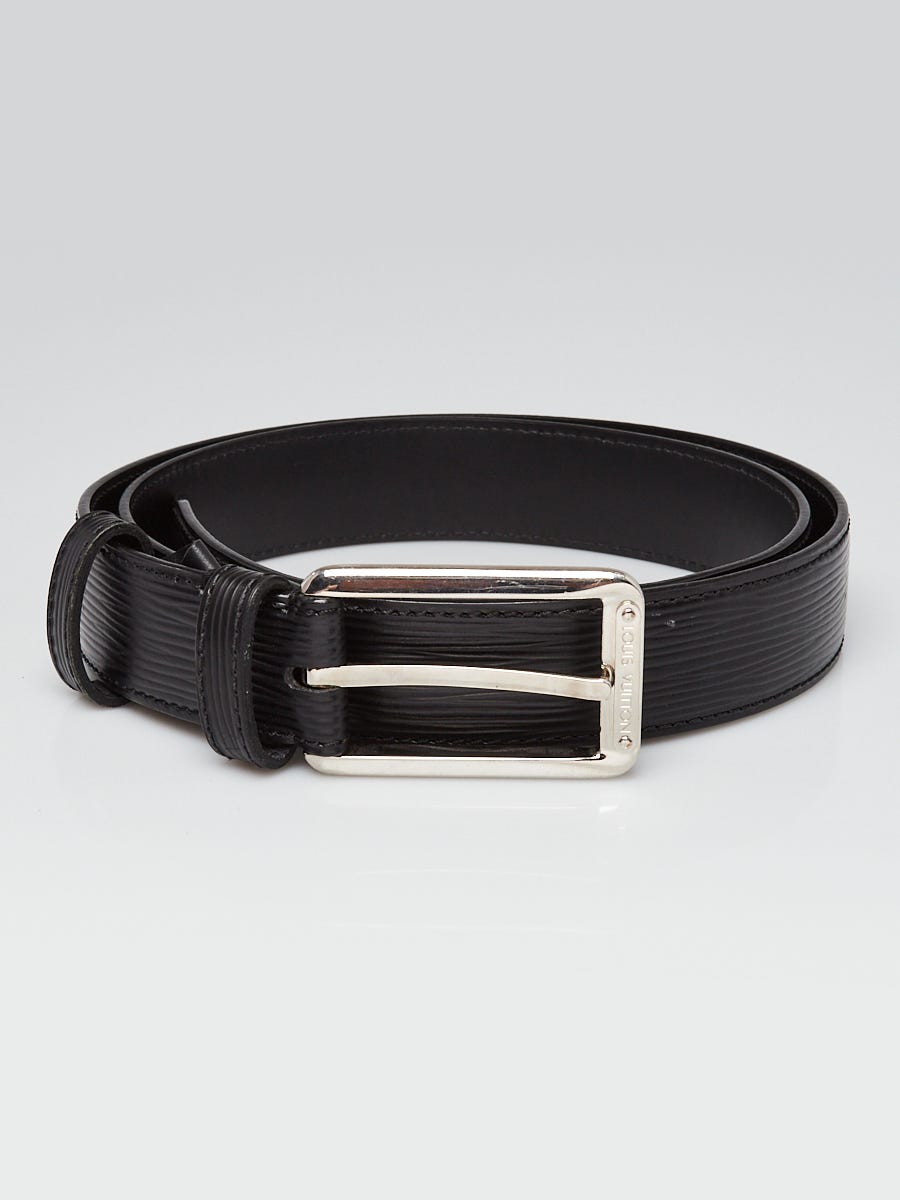 Louis Vuitton Black Epi Leather Square Buckle Belt Size 95/38 - Yoogi's  Closet