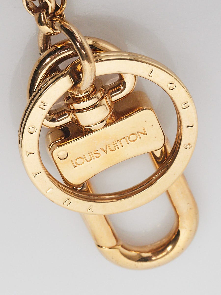 Louis Vuitton White Resin Goldtone Metal Crystal Vivienne Key