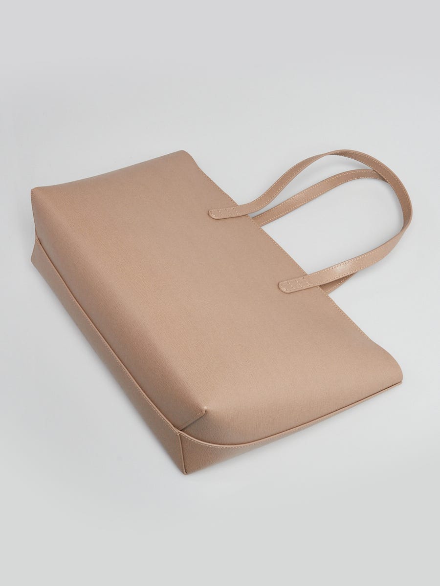 Mansur Gavriel Beige Leather Small Tote Bag - Yoogi's Closet