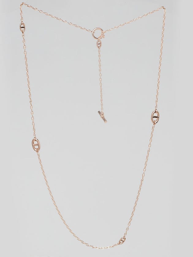Hermes 18k Pink Gold Farandole 80cm Necklace