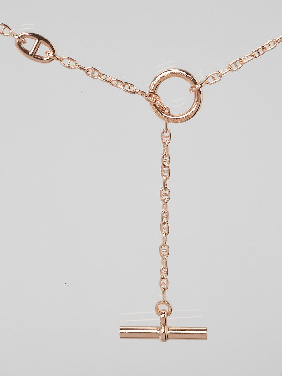 Hermes 18k Pink Gold Farandole 80cm Necklace | Yoogi's Closet