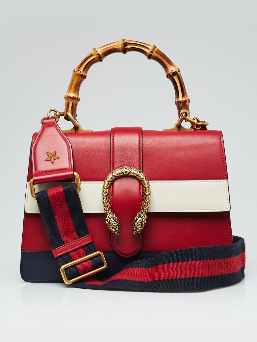 Auth. Red Gucci small bamboo handle red bag. Used once. Bag must go!