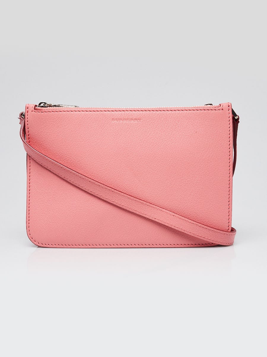 Burberry Pink Leather Logo Crossbody