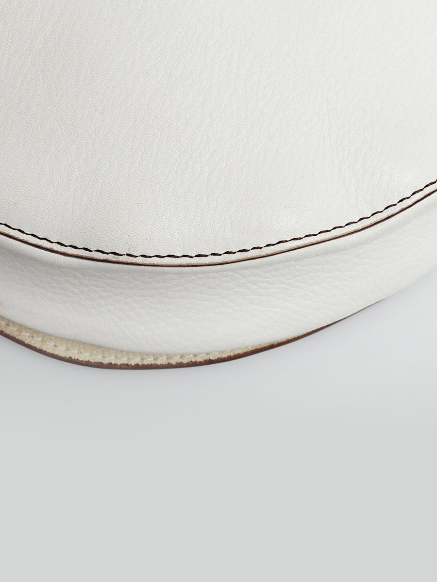 Christian Dior Grained calf leather Saddle Bag White ref.566104 - Joli  Closet