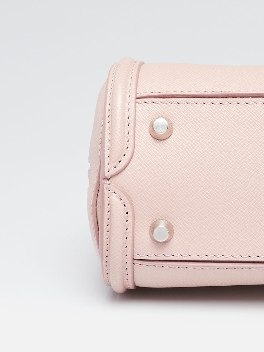 Alexander McQueen Pink Textured Leather Mini Heroine Bag