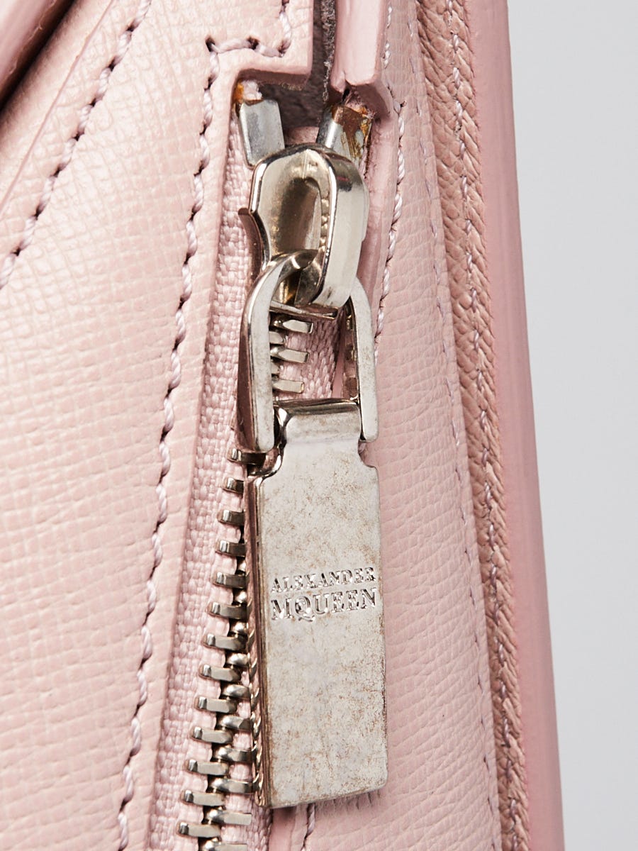 Alexander McQueen Pink Textured Leather Mini Heroine Bag