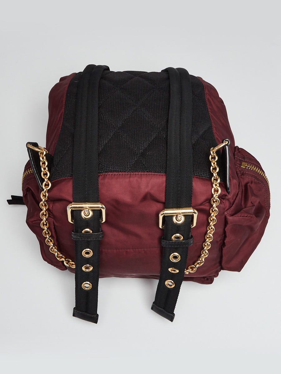 【BURBERRY】SMALL RUCKSACK ダブルポケットバックパック Burberry Small Rucksack Technical & Leather Black Nylon