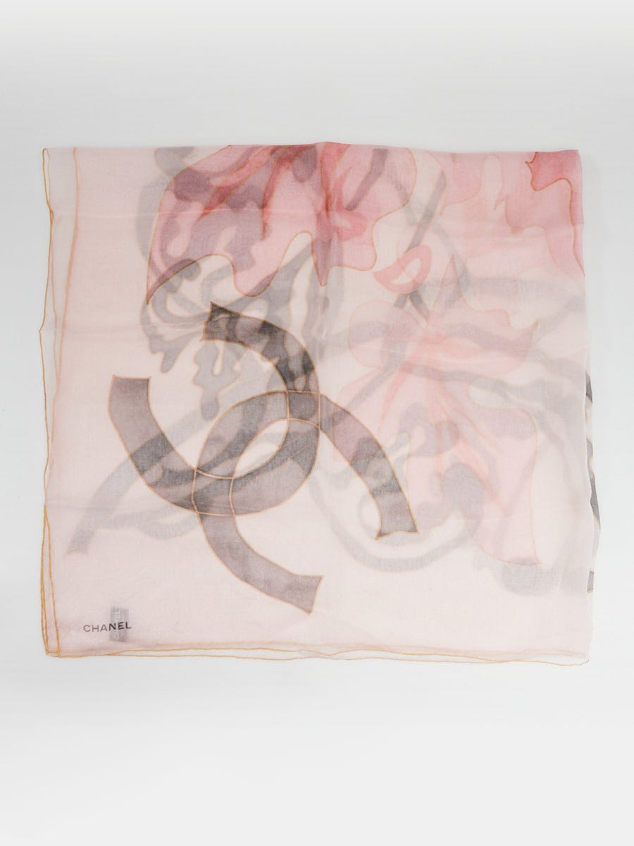 2024 Auth CC silk scarf Chanel stylish scarf