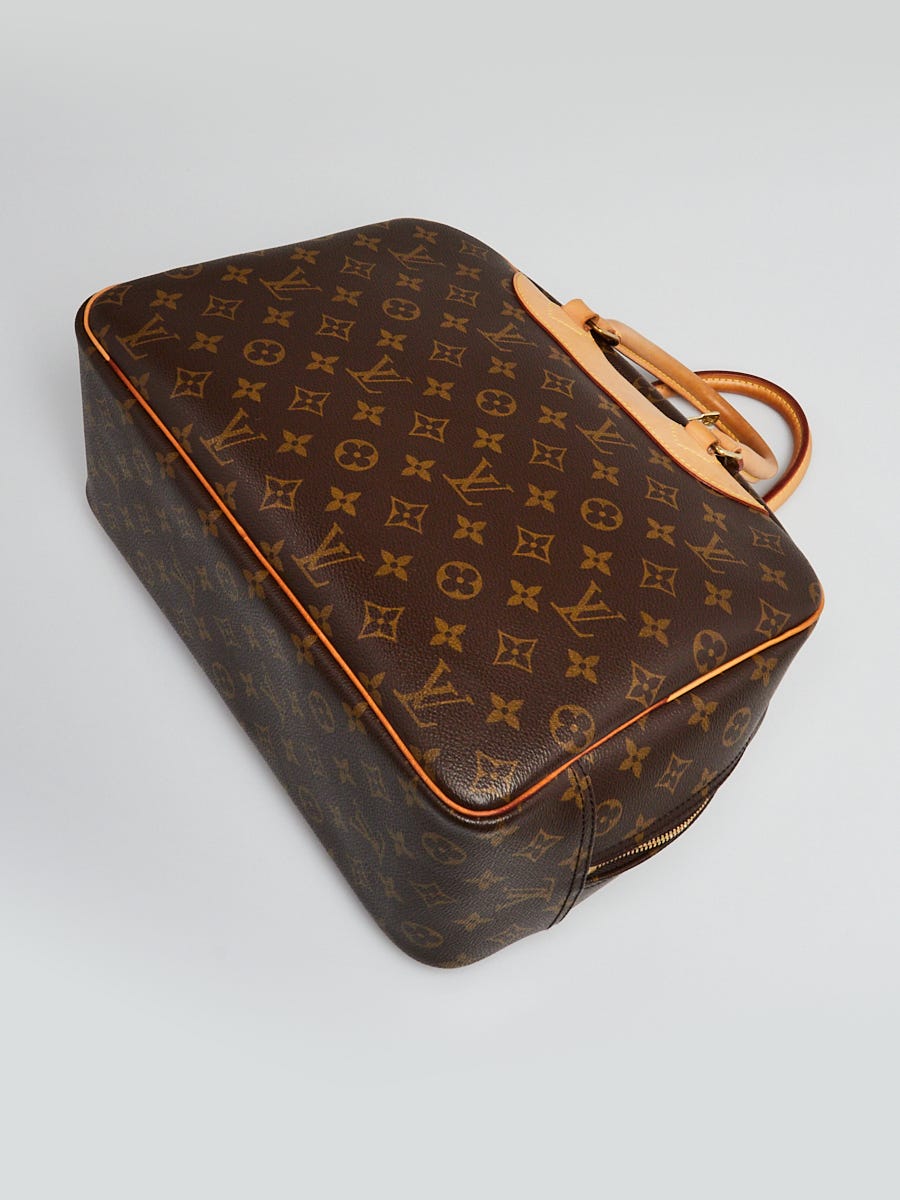 louis vuitton deauville handbag in brown monogram canvas and